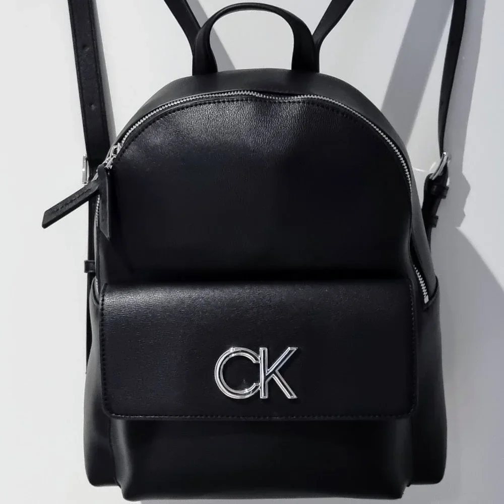**SOLD** Calvin Klein Faux Leather Women's Small Back Pack - Picture 1 of 5
